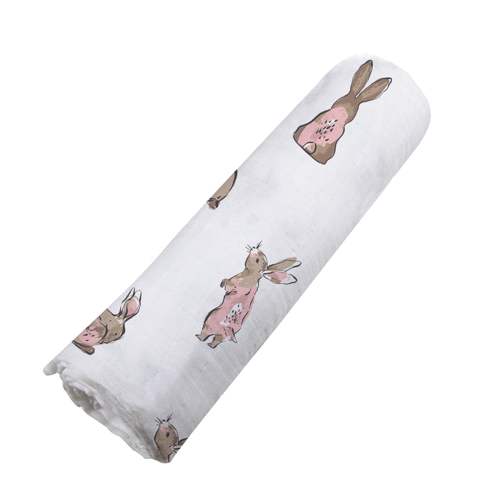 Powder Pink Bunnies Swaddle