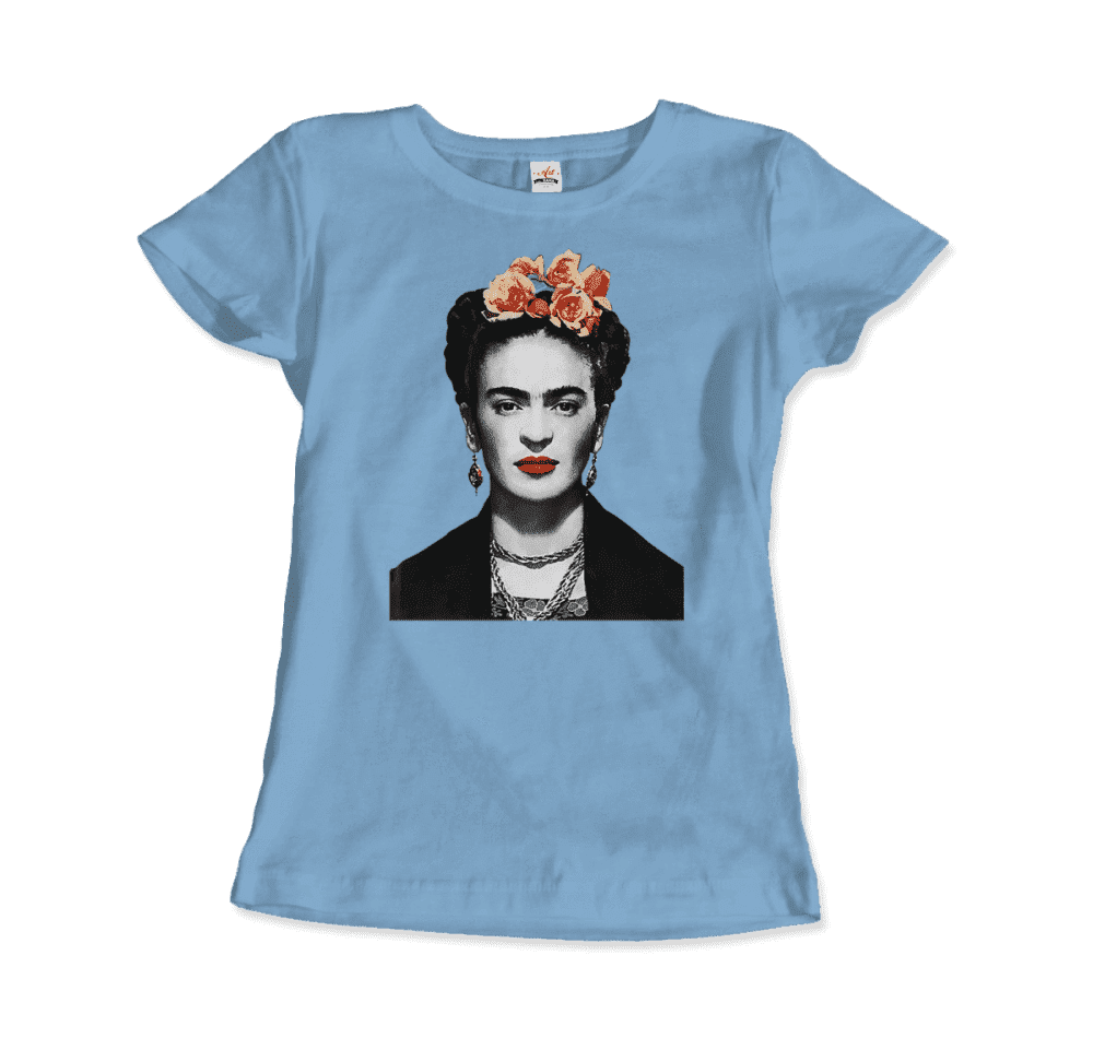 Frida Kahlo With Flowers Poster Artwork T-Shirt