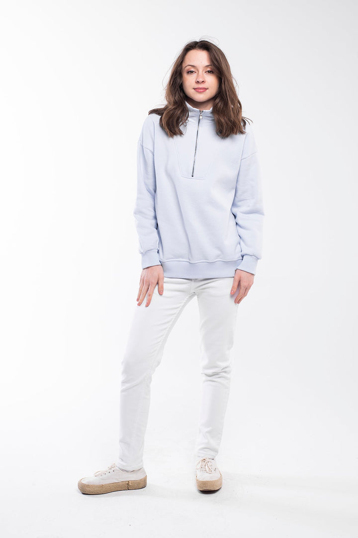 Zipped Neck Sweatshirt