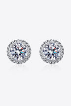 2 Ct Moissanite 925 Sterling Silver Stud Earrings
