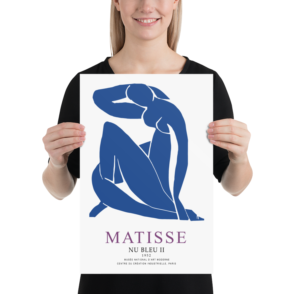 Henri Matisse Nu Bleu II (Blue Nude II) 1952 Artwork Poster