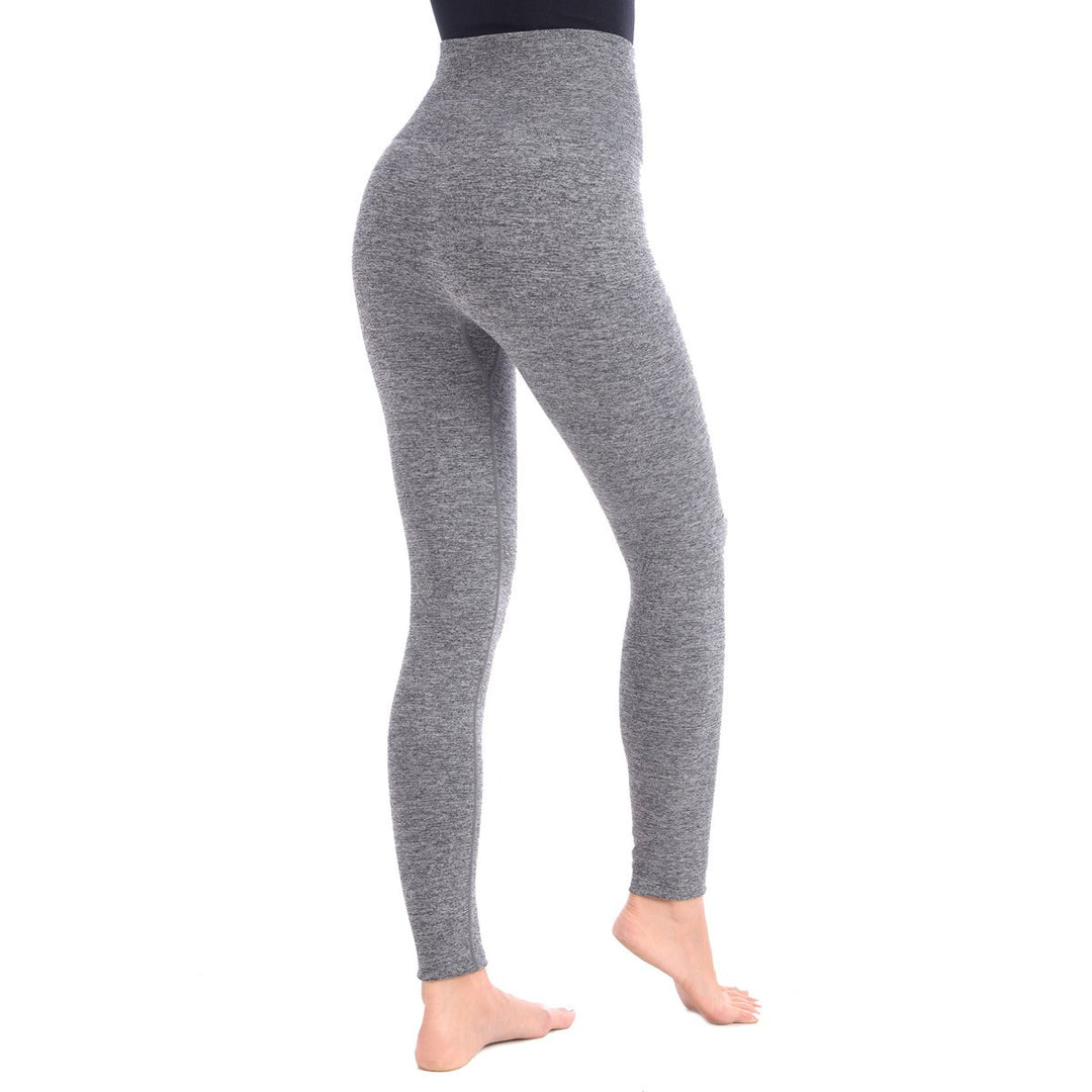 Look at Me Leggings with Double Lyaer 5" Hi-Waistband in Grey Mix