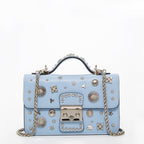 The Hollywood Small Leather Bag Light Blue