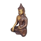 Sitting  Buddha in Meditation Pose Two-Tone Color in Brass
