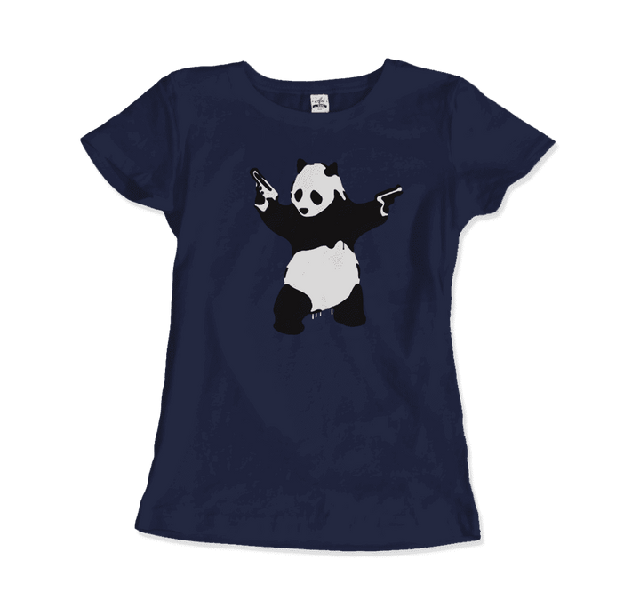 Banksy Pandamonium Armed Panda Artwork T-Shirt