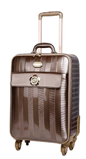 Floral Accent Light Weight Spinner Luggage