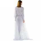 White Sexy See Thru Maxi Resort Cocktail Dress