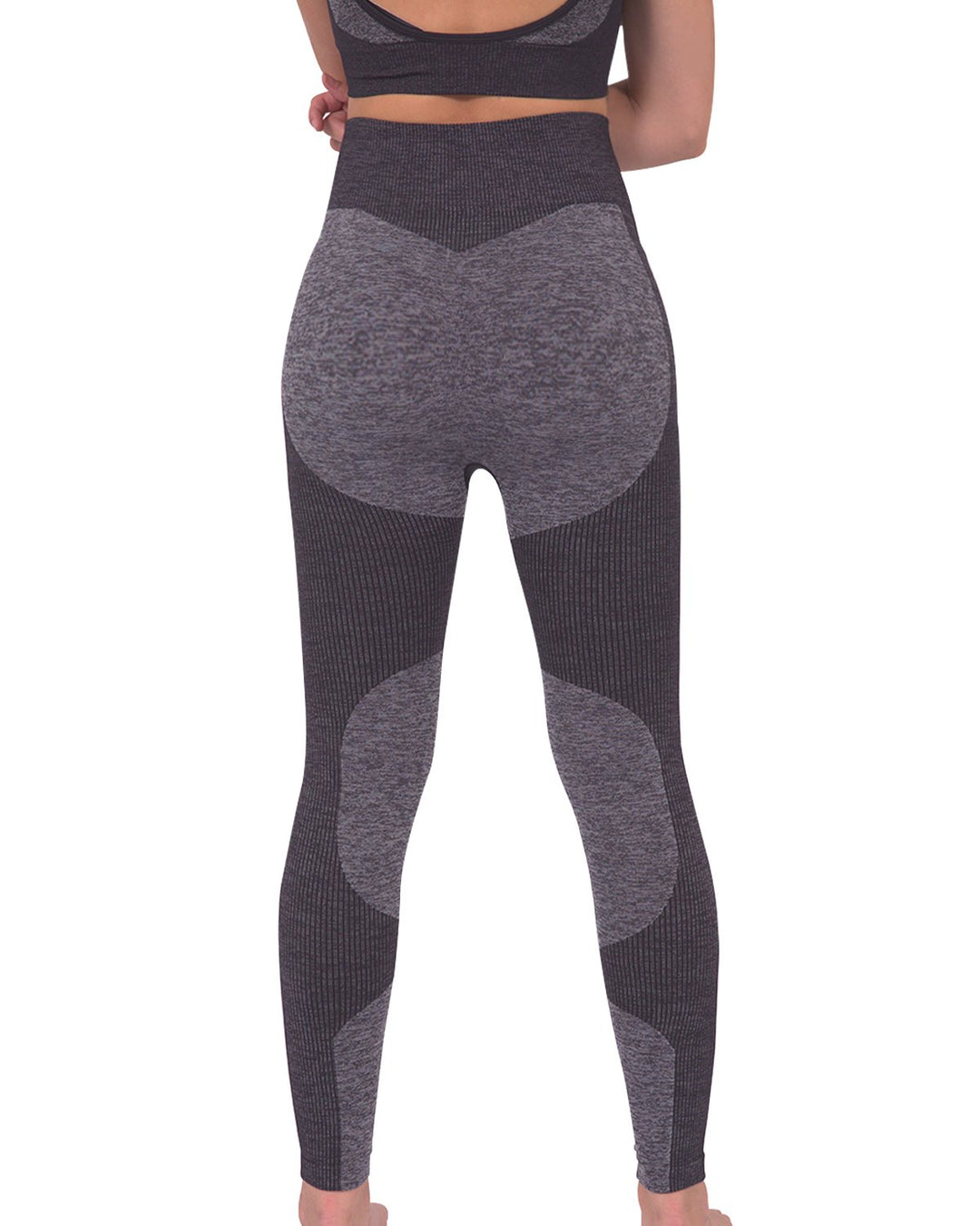 Megara Seamless Legging with Striped Panels Black