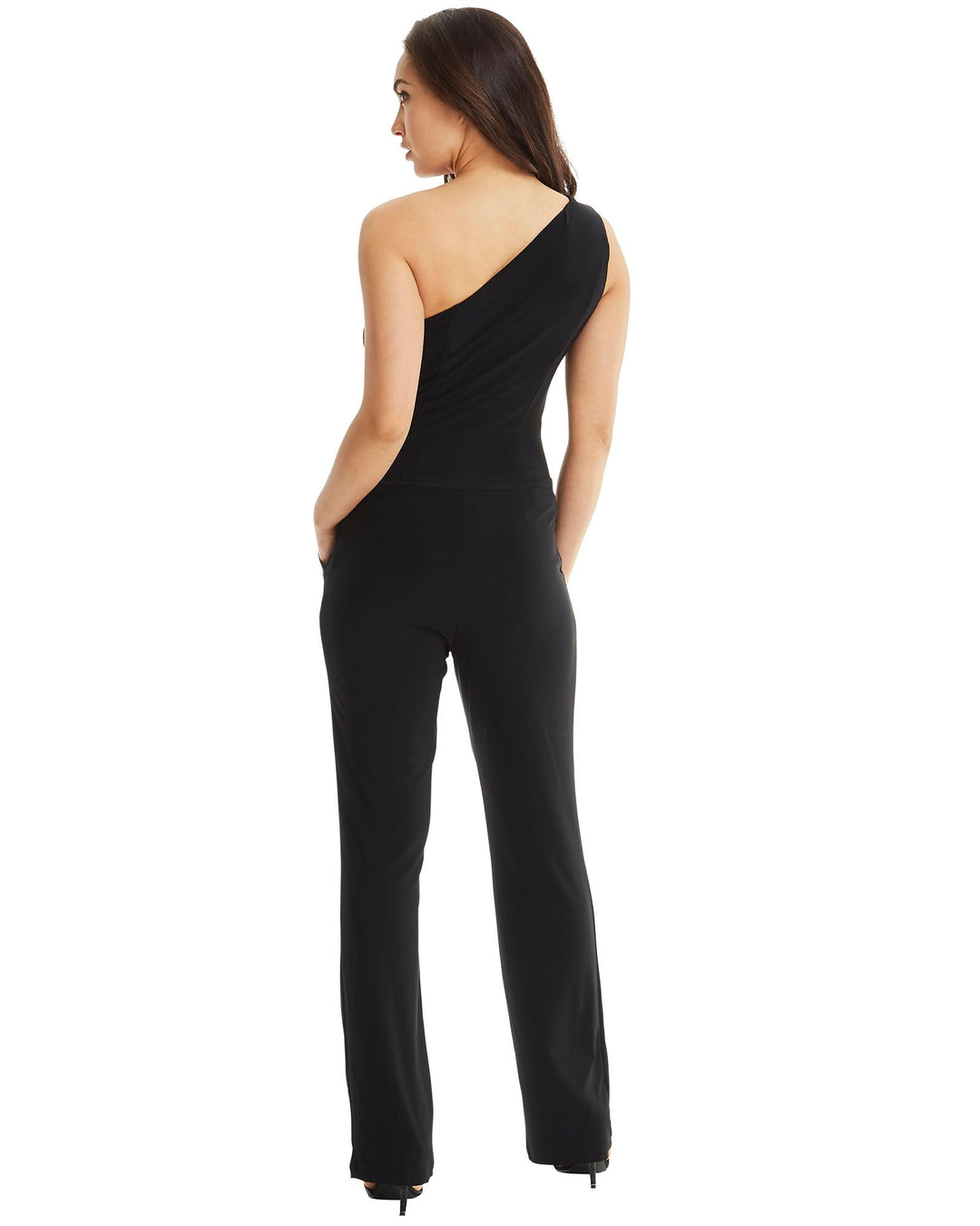 One Shoulder Jumpsuit in Black