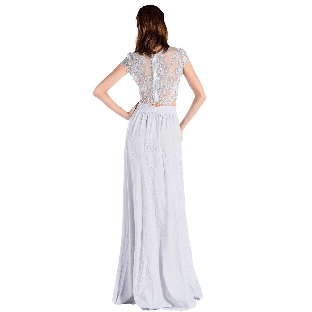 Two Piece Maxi Dress Cocktail Evening Dress