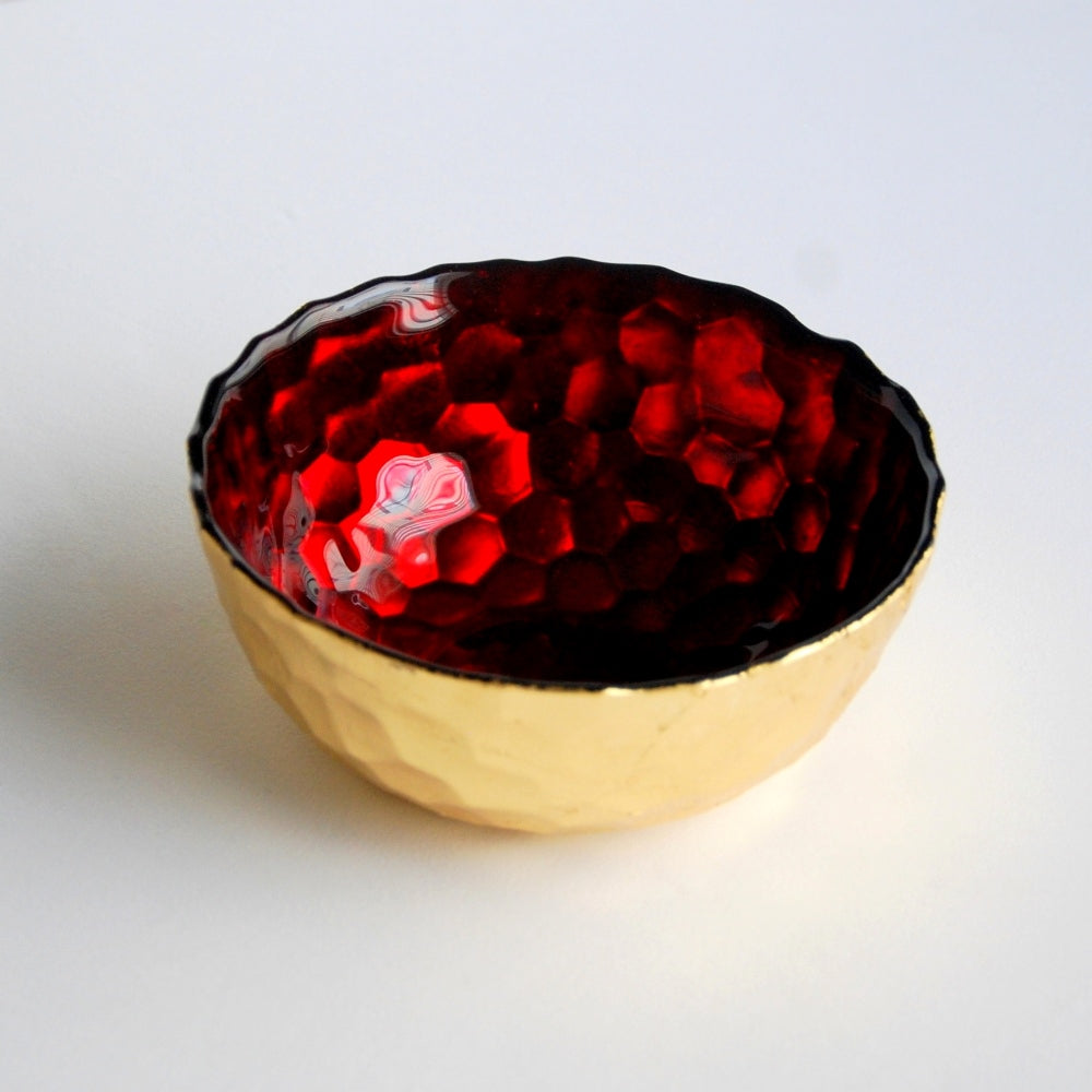 HIVE 6" Ruby/Gold Bowl