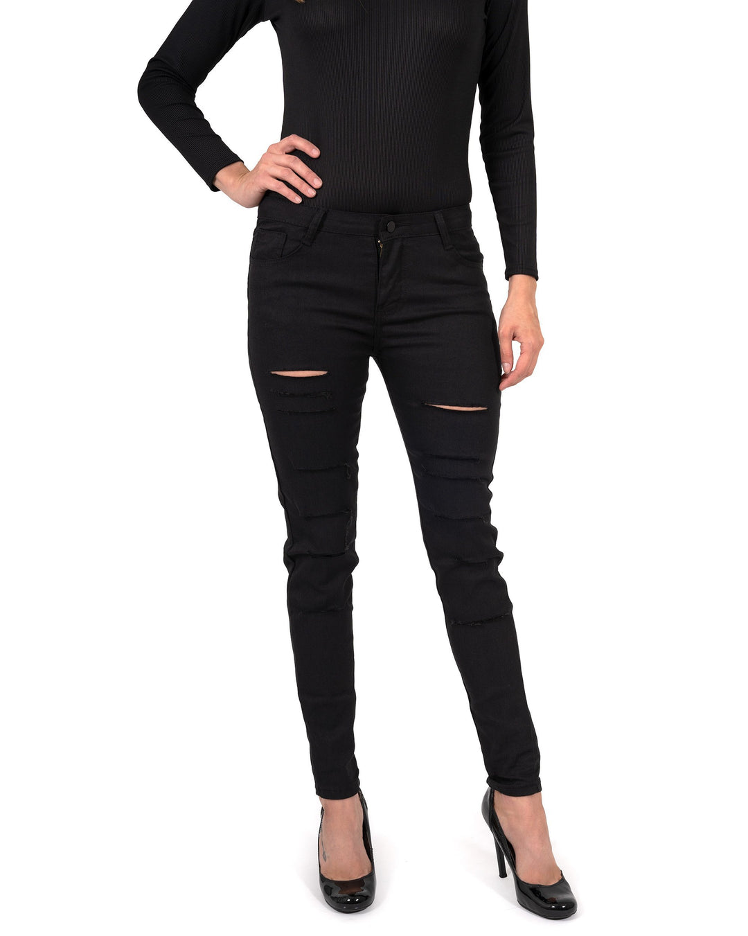 Clifton Ripped High Waist Skinny Jeans