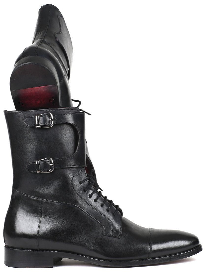 Paul Parkman Men's High Boots Black Calfskin