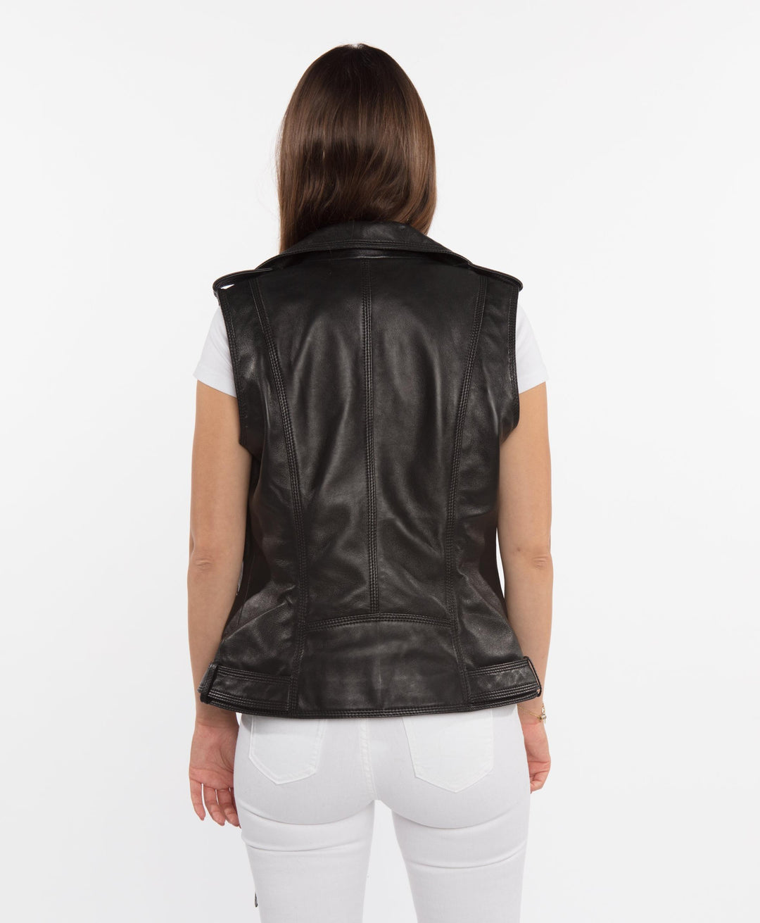 Womens Liana Leather Vest