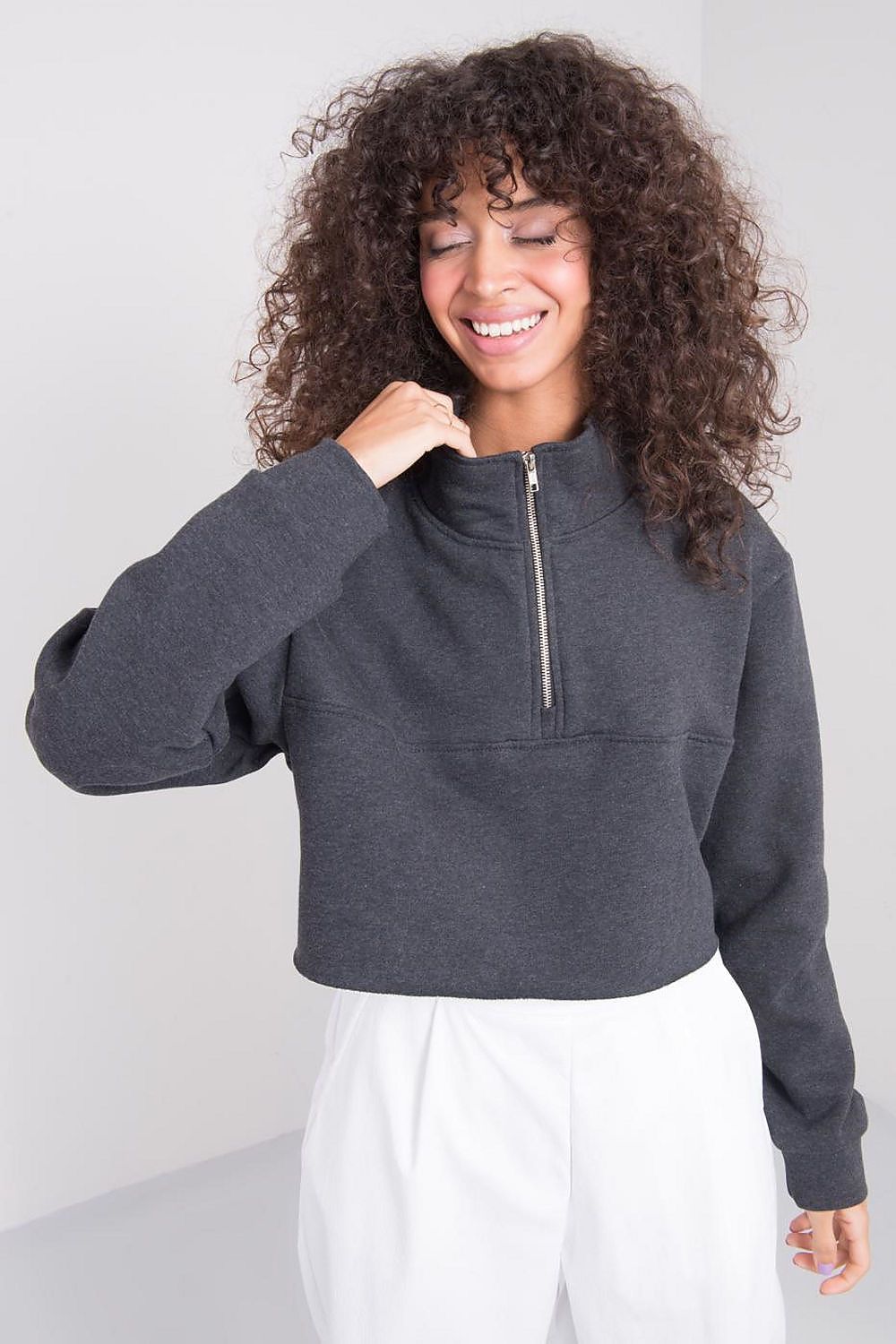 Grey 1/2 Zip Sweatshirt