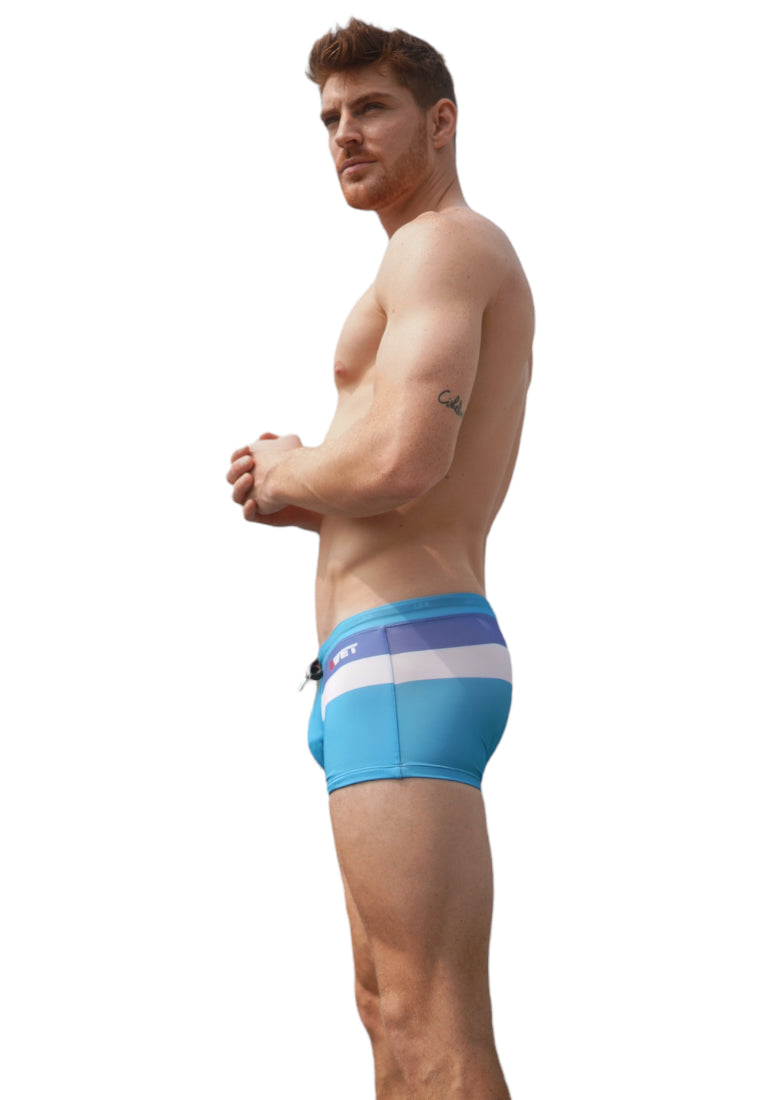 Quick Dry UV Protection Perfect Fit Turquoise Beach Trunks "Rooftop"