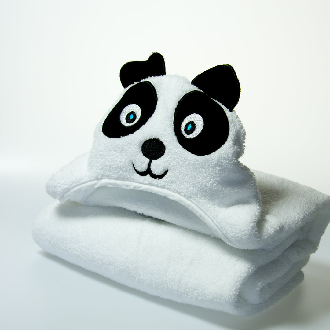 Panda Hooded Cotton Turkish Towel Little Kid
