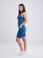 High-Waisted Workout Shorts with Pockets with Criss Cross Design