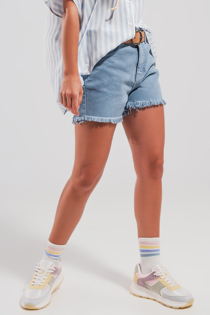 Shorts in Pale Blue