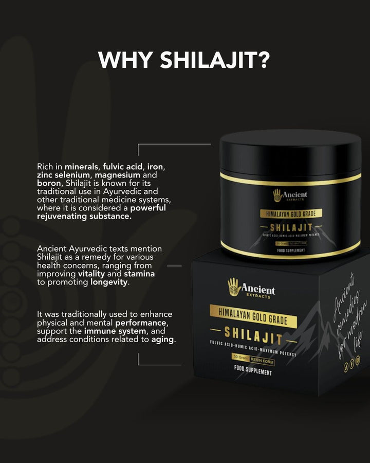 Ancient Extracts Organic Shilajit Resin 50g Superfood