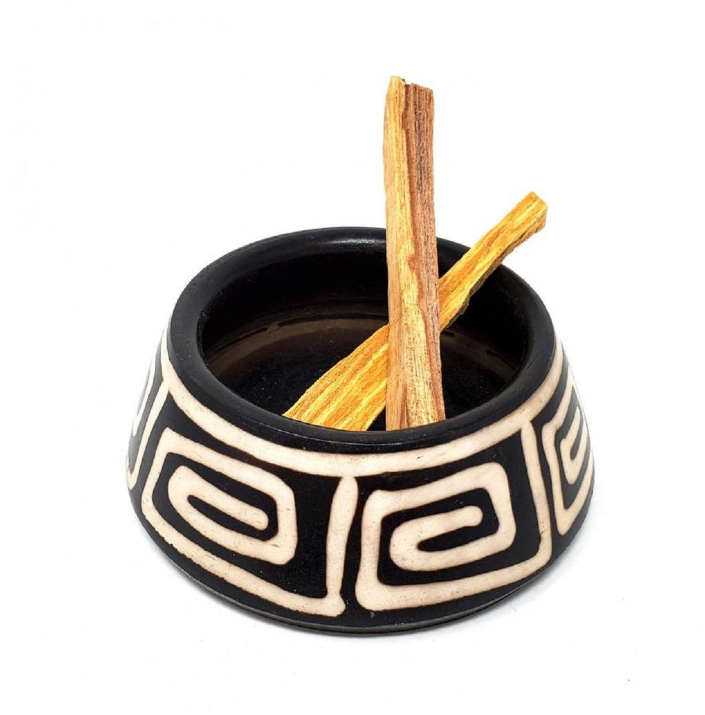 Ceramic Incense Burner for Stick and Cone Incense 4.5"