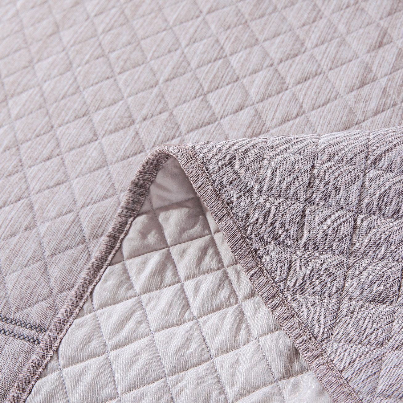 Elegant Fair Isle Purple Grey Yarn Dyed Quilted Coverlet Bedspread Set