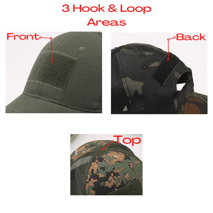 Tactical-Style Patch Hat With Adjustable Strap