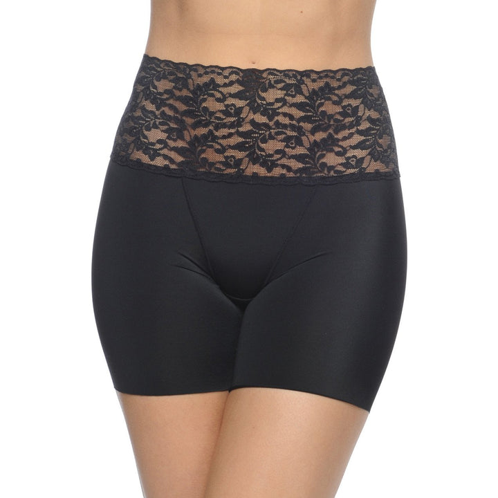 Boy Short Slimmer with Lace Waist Band Black