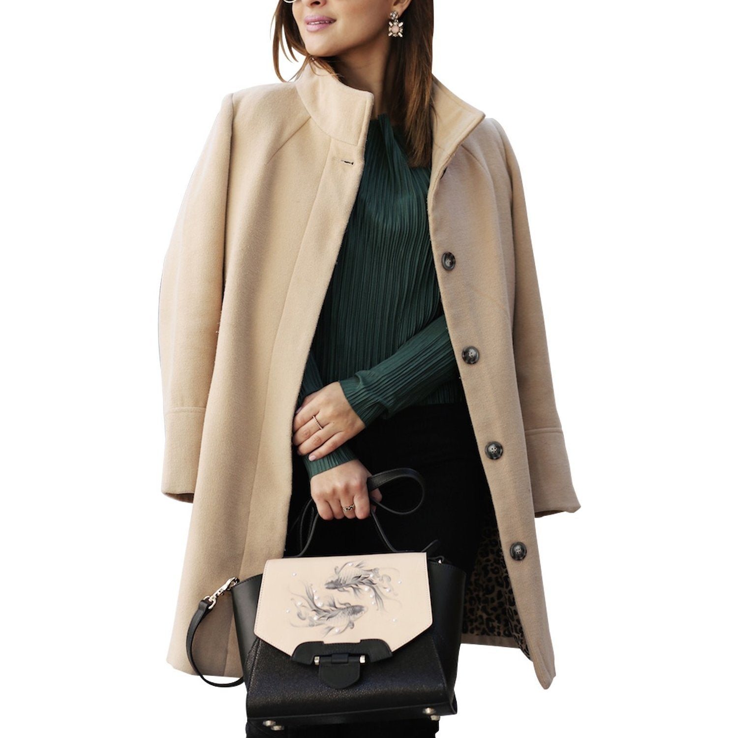 Fish Small Black Satchel