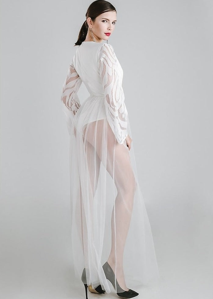 White Sheer Dress