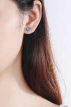 925 Sterling Silver 6-Prong 2 Ct Moissanite Stud Earrings