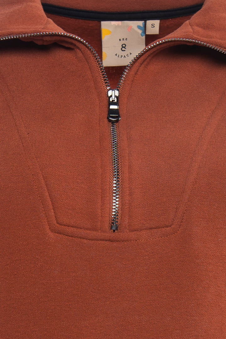 Zipped Neck Sweatshirt