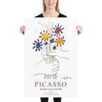 Pablo Picasso Hands With Flowers 1958 Artwork Poster