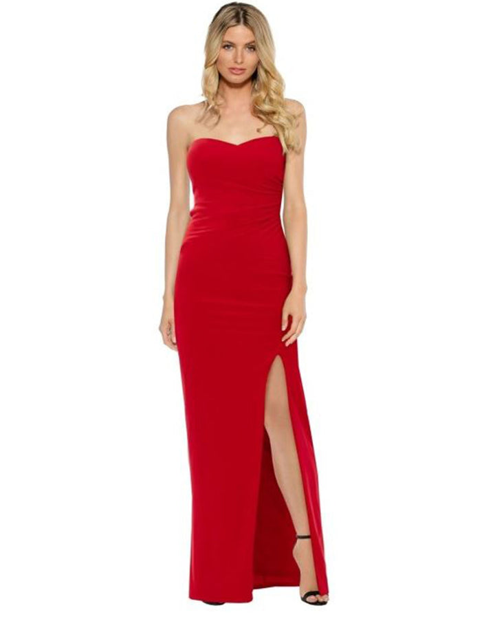 Strapless Evening Dress in Red