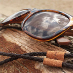 Leather Safety Sunglasses Strap in Brown