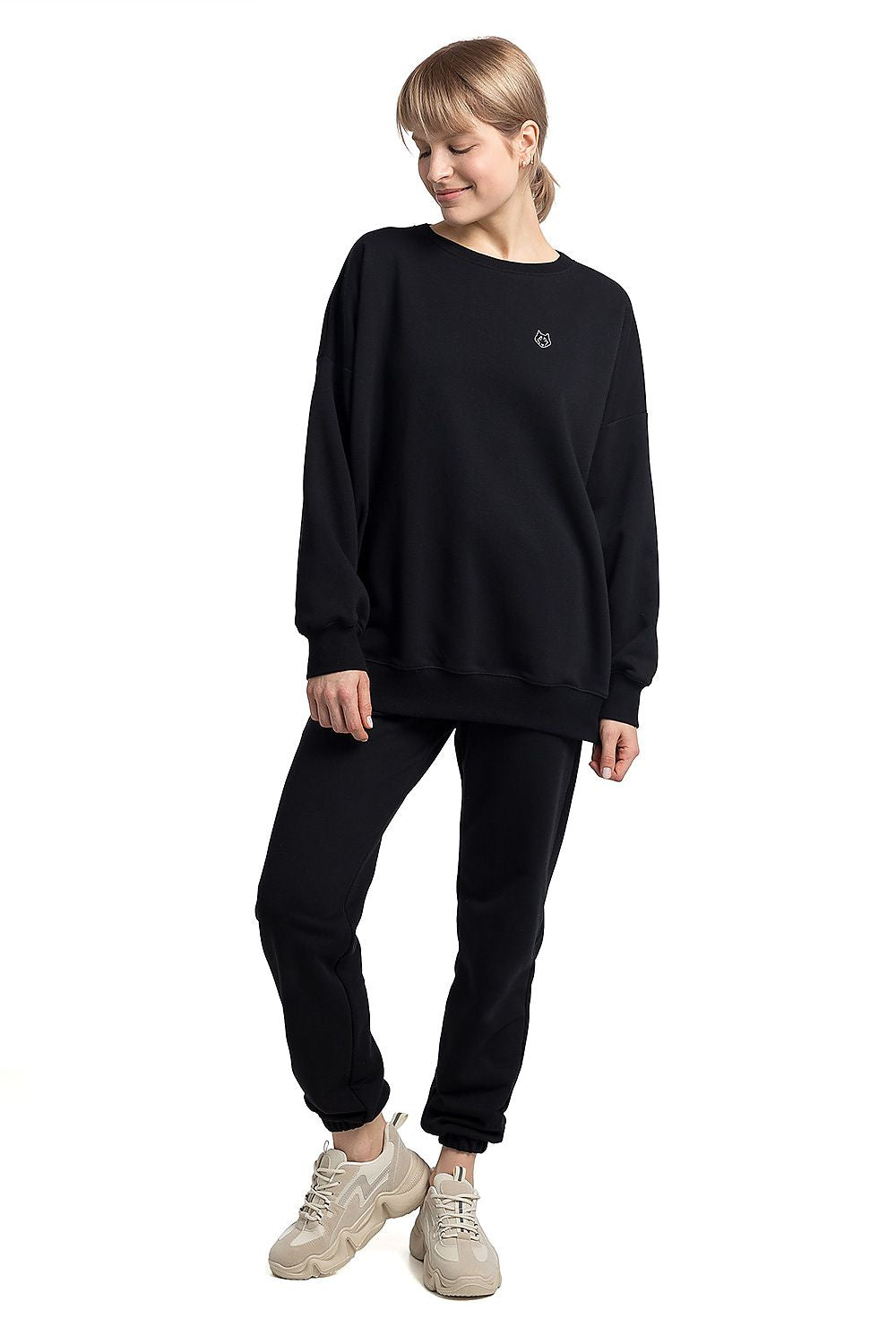 LaLupa Oversized Sweatshirt Black