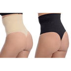 Seamless Hi-Waist Shaper with Thong Bottom 2 Pack