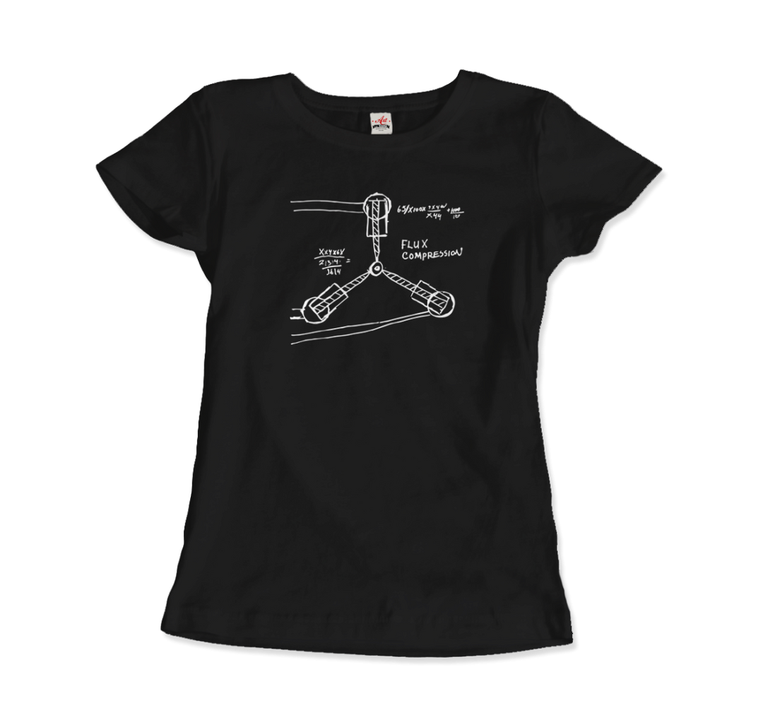 Flux Capacitor Sketch From Back to the Future Artwork T-Shirt Men & Women