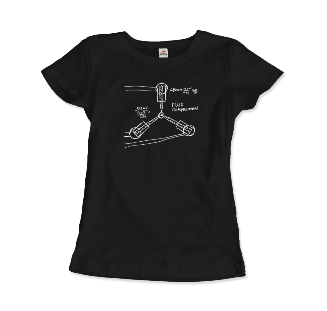 Flux Capacitor Sketch From Back to the Future Artwork T-Shirt Men & Women