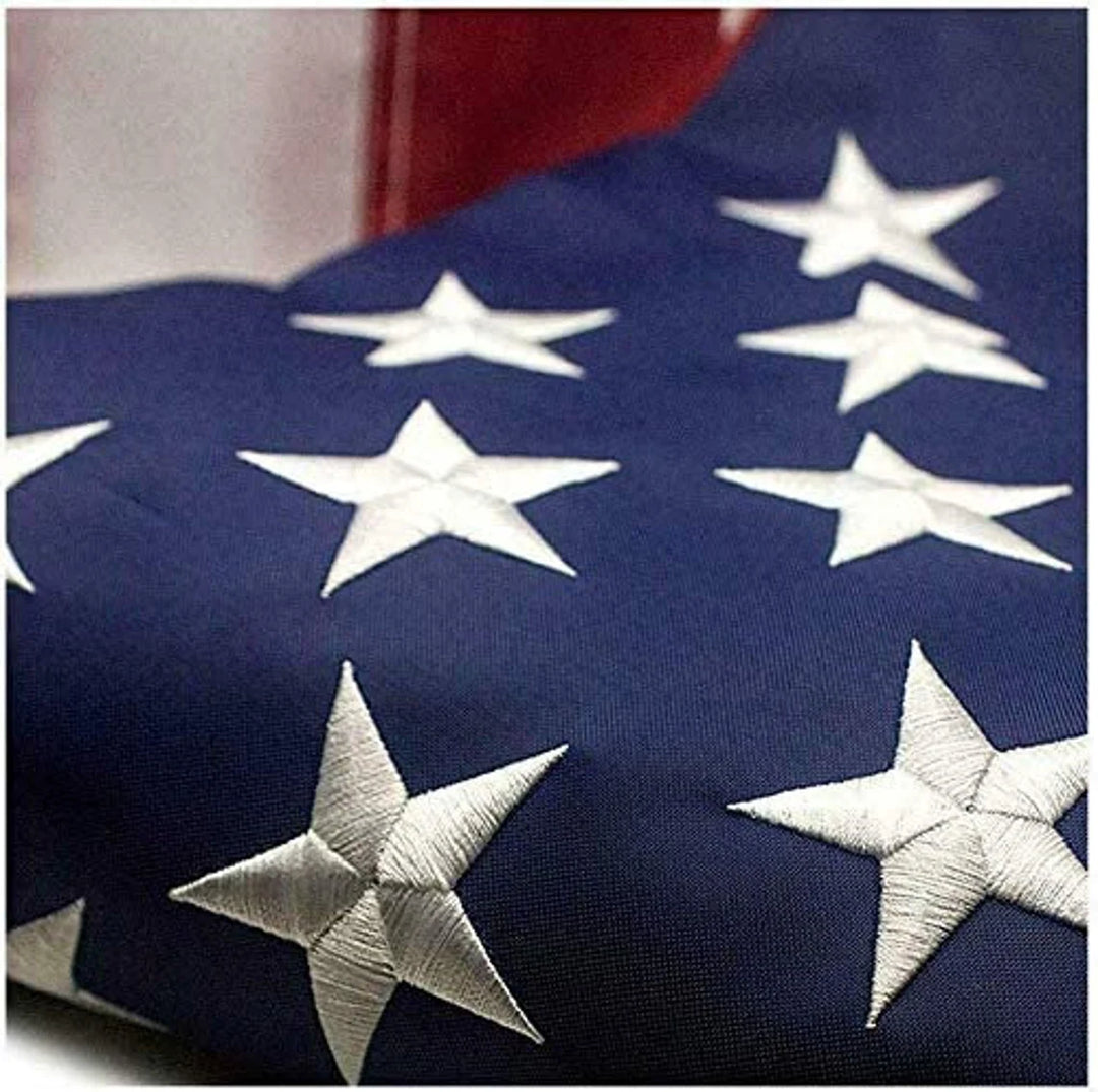 American Flag Embroidered Stars Outdoor Heavy Duty All Weather UV