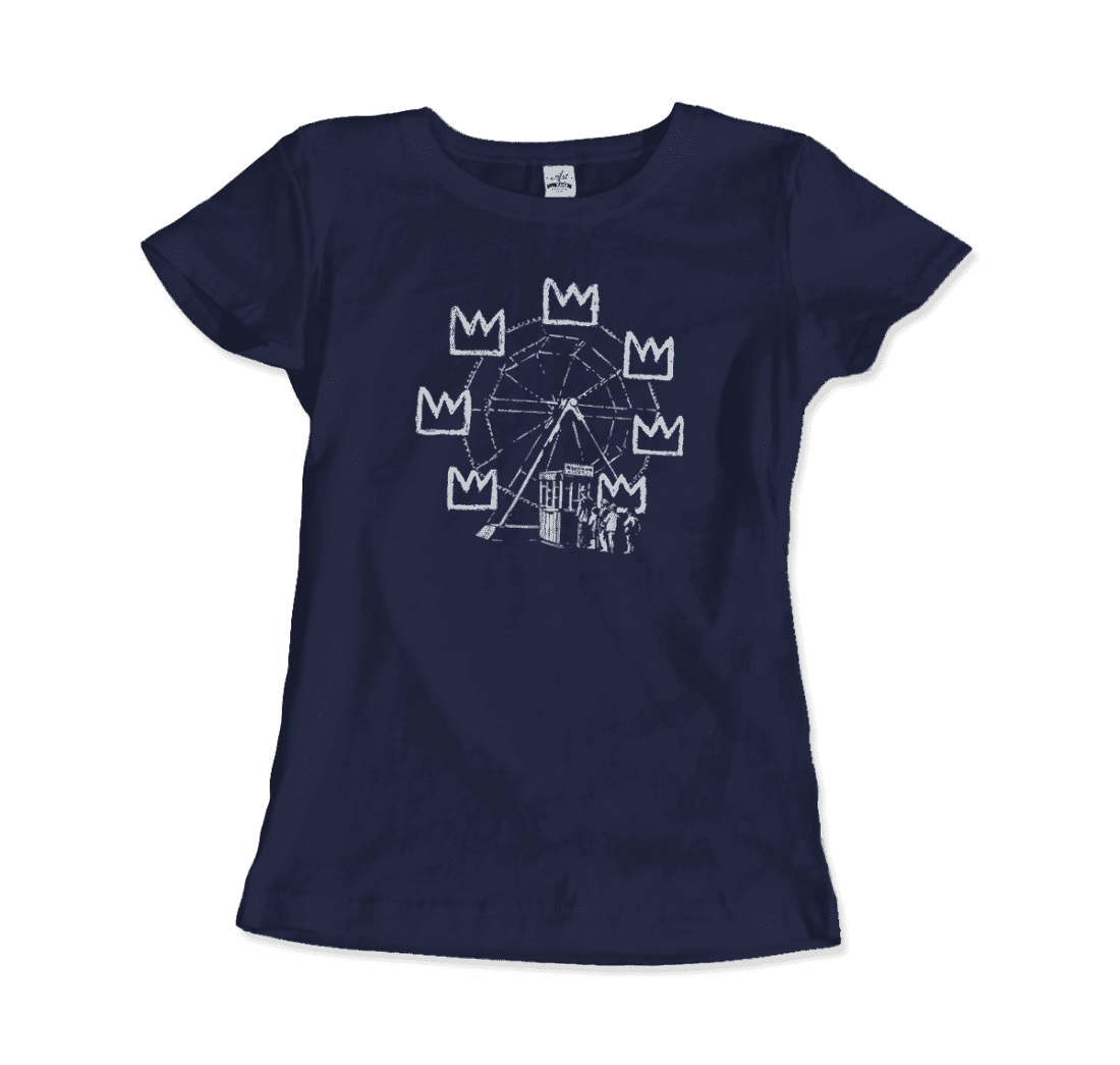 Banksy Ferris Wheel Homage to Basquiat Artwork T-Shirt