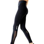 Energique Athletic Leggings with Reflective Strips and Mesh Panels
