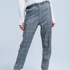 Red Tartan Pattern Pants
