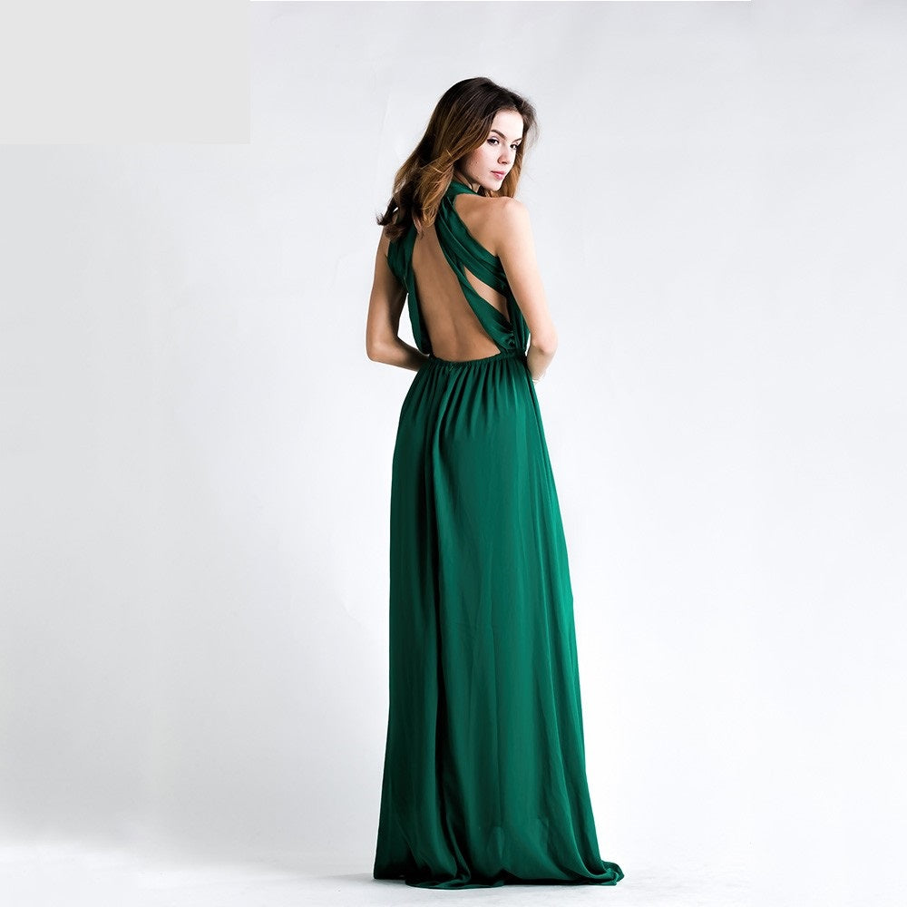 Plunge Green Gown