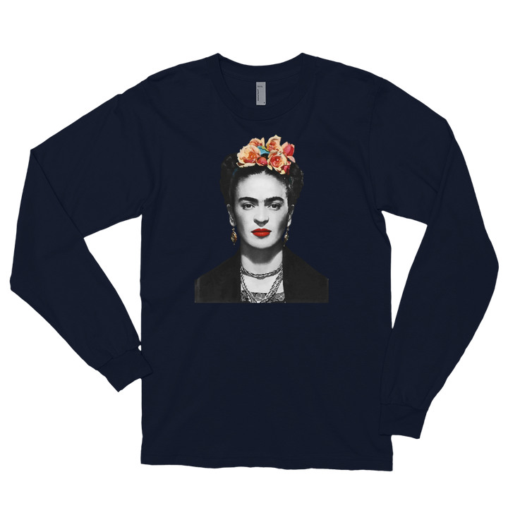 Frida Kahlo With Flowers Poster Artwork Long Sleeve Shirt