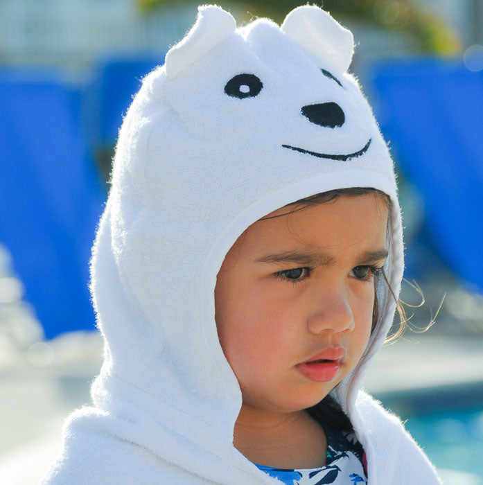 Bamboo Rayon Bear Hooded Turkish Towel Little Kid