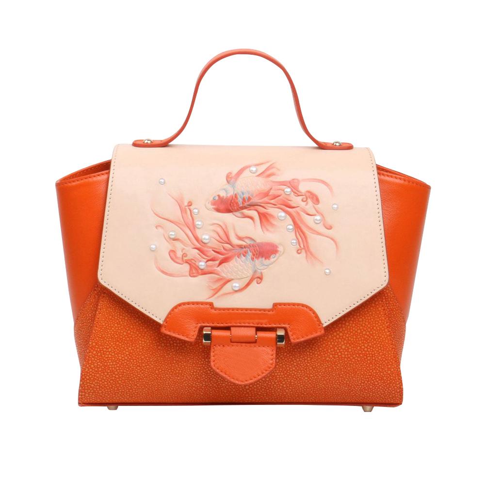 Koi Small Orange Satchel