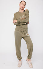 Karma Graphic Viscose Blend Sweatpants