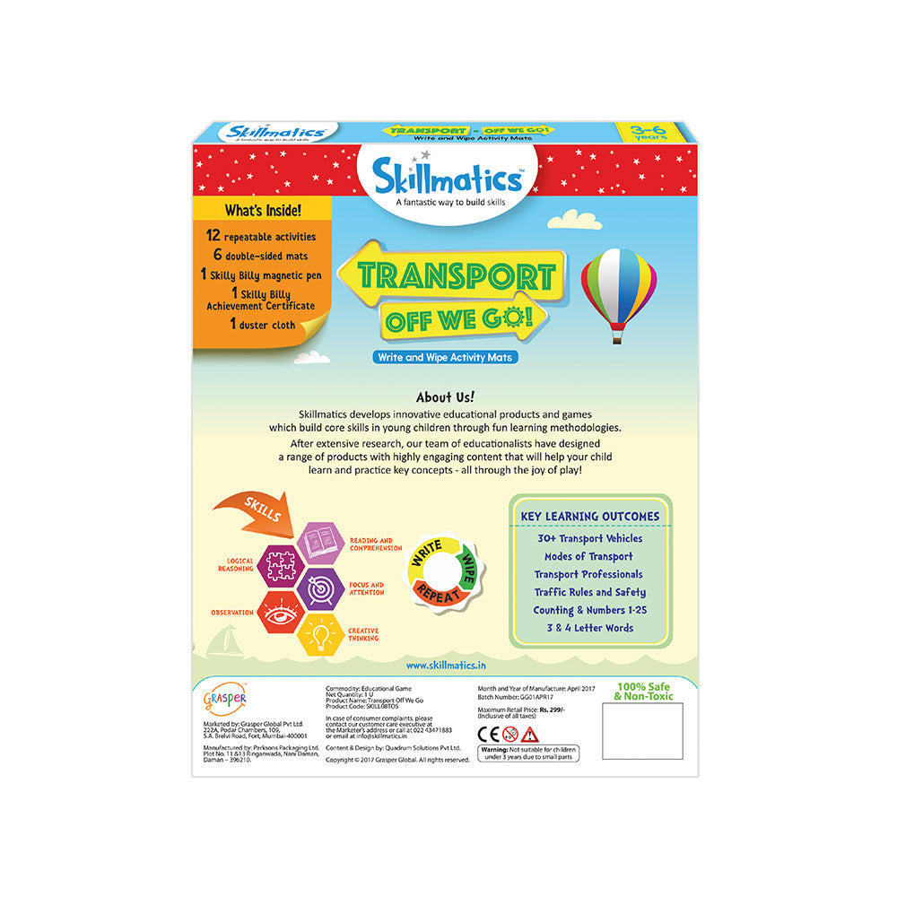 Skillmatics Transport Off We Go (3-6)