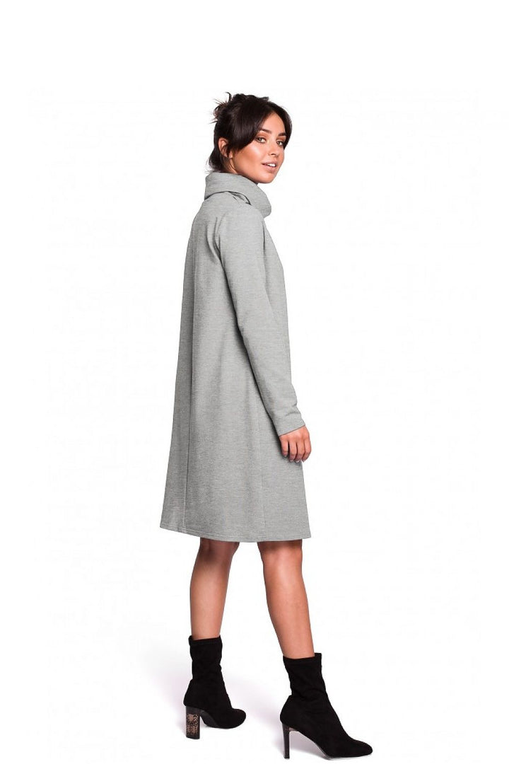 Grey Turtleneck Long Sleeve Daydress